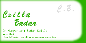 csilla badar business card